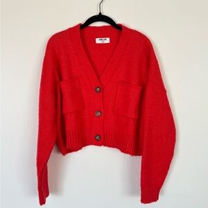 Double Zero Vibrant Red Cardigan